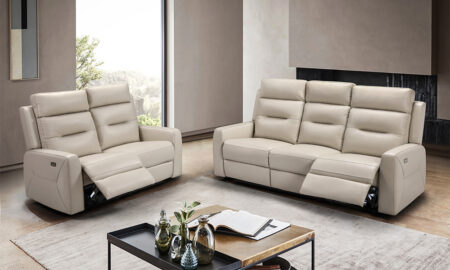 Canapé 3 places 2 relax électriques